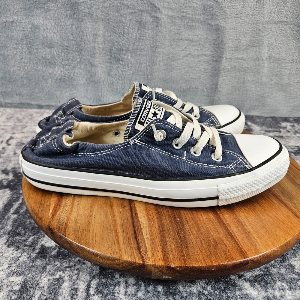 Converse Chuck Taylor All Star Womens 10 Blue Shoreline Slip On Sneaker 537080F